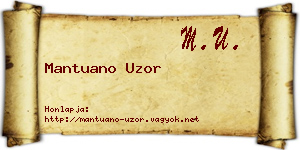 Mantuano Uzor névjegykártya